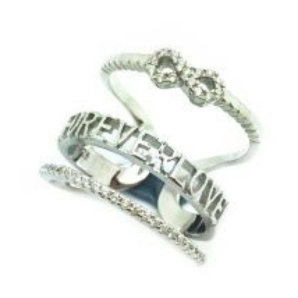 3PC set SPACER & KNUCKLE RING INFINITY LOVE BAND